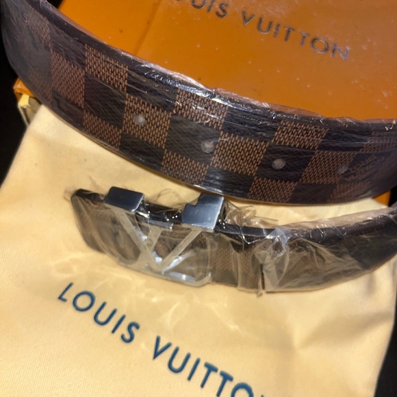 Louis Vuitton Brown Checkered Men's Belt